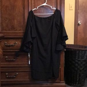 black off the shoulder dress
